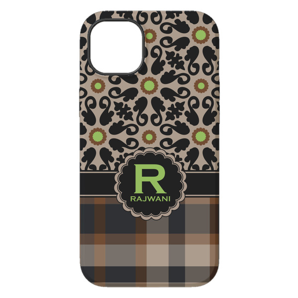 Moroccan Mosaic & Plaid iPhone 14 Pro Max Tough Case - Back