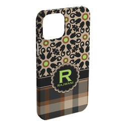 Moroccan Mosaic & Plaid iPhone Case - Plastic (Personalized)