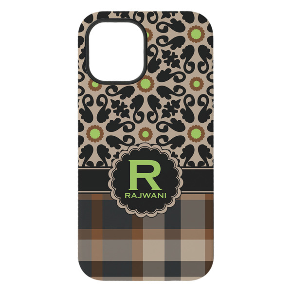Moroccan Mosaic & Plaid iPhone 15 Pro Max Tough Case - Back
