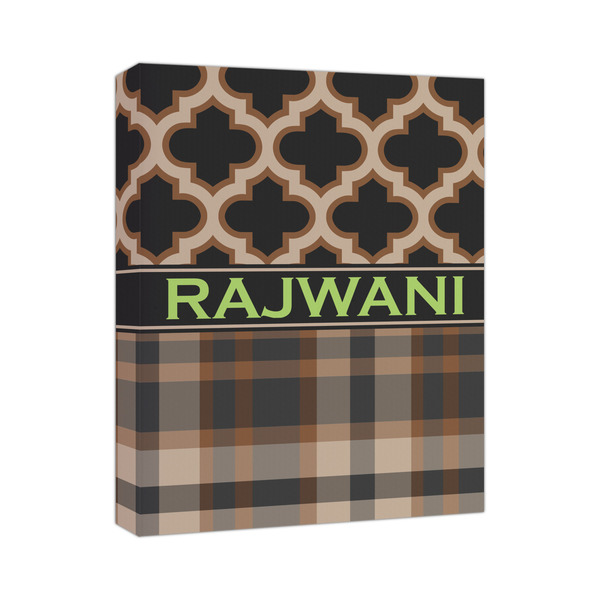 Custom Moroccan & Plaid Canvas Print (Personalized)