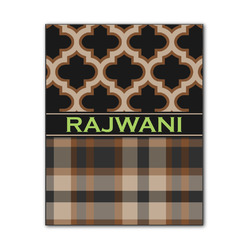 Moroccan & Plaid Wood Print - 11x14 (Personalized)