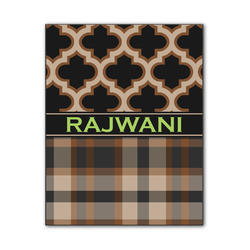 Moroccan & Plaid Wood Print - 11x14 (Personalized)