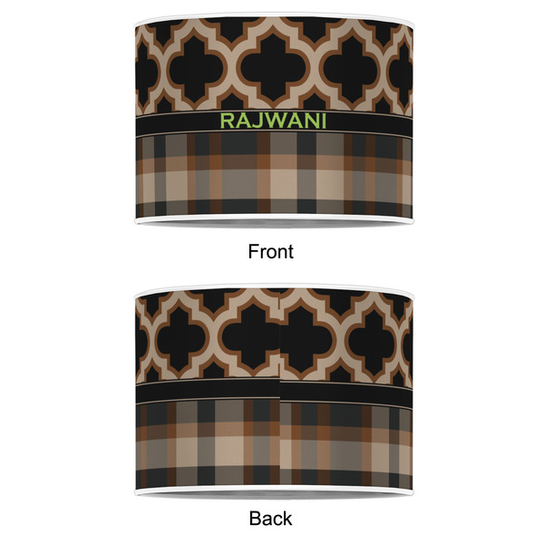 Moroccan & Plaid 12" Drum Lampshade - APPROVAL (Poly Film)