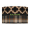 Moroccan & Plaid 12" Drum Lampshade - FRONT (Fabric)