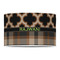 Moroccan & Plaid 12" Drum Lampshade - FRONT (Poly Film)