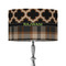 Moroccan & Plaid 12" Drum Lampshade - ON STAND (Fabric)