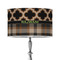 Moroccan & Plaid 12" Drum Lamp Shade - Poly-film (Personalized)