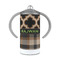 Moroccan & Plaid 12 oz Stainless Steel Sippy Cups - FRONT