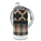Moroccan & Plaid 12 oz Stainless Steel Sippy Cups - FULL (back angle)