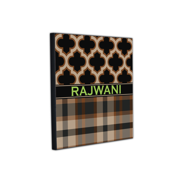 Moroccan & Plaid 12x12 Wood Print - Angle View