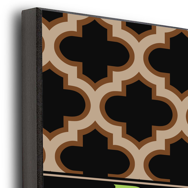 Moroccan & Plaid 12x12 Wood Print - Closeup