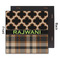 Moroccan & Plaid 12x12 Wood Print - Front & Back View