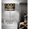 Moroccan & Plaid 13 inch drum lamp shade - in room