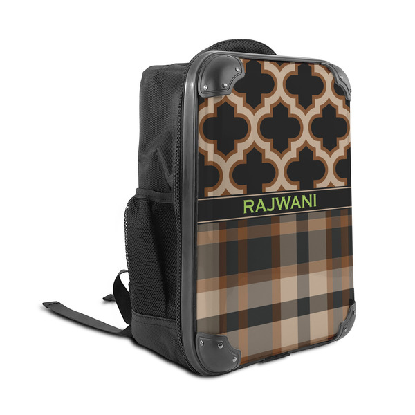 Moroccan & Plaid 15" Backpack - ANGLE VIEW