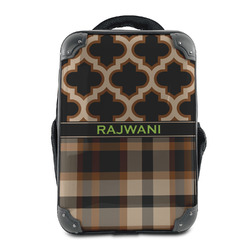 Moroccan & Plaid 15" Hard Shell Backpack (Personalized)