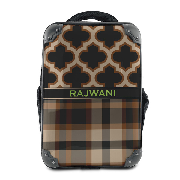 Custom Moroccan & Plaid 15" Hard Shell Backpack (Personalized)
