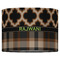 Moroccan & Plaid 16" Drum Lampshade - FRONT (Fabric)