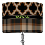 Moroccan & Plaid 16" Drum Lamp Shade - Fabric (Personalized)