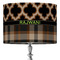 Moroccan & Plaid 16" Drum Lampshade - ON STAND (Fabric)