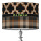 Moroccan & Plaid 16" Drum Lampshade - ON STAND (Poly Film)