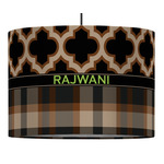 Moroccan & Plaid Drum Pendant Lamp (Personalized)
