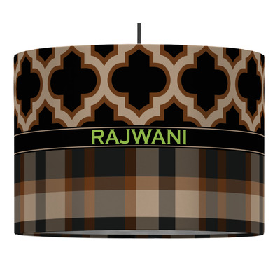 Moroccan & Plaid Drum Pendant Lamp (Personalized)