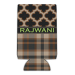 Moroccan & Plaid Can Cooler (16 oz) (Personalized)