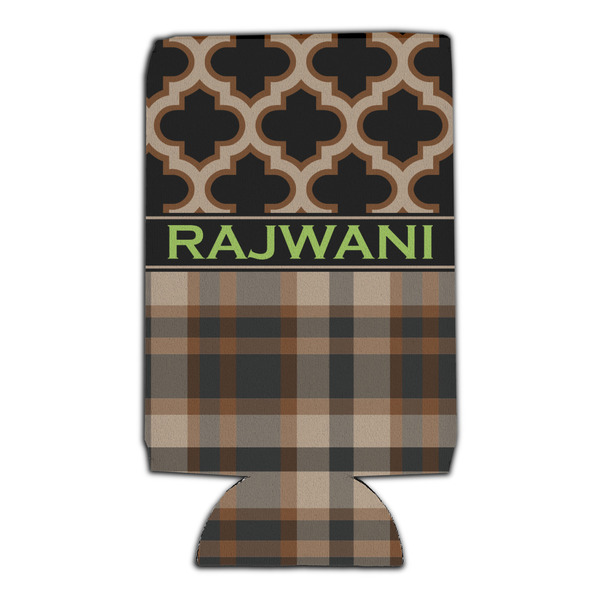 Moroccan & Plaid 16oz Can Sleeve - Set of 4 - FRONT