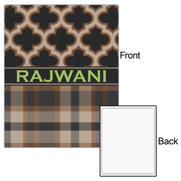 Moroccan & Plaid 16x20 - Matte Poster - Front & Back
