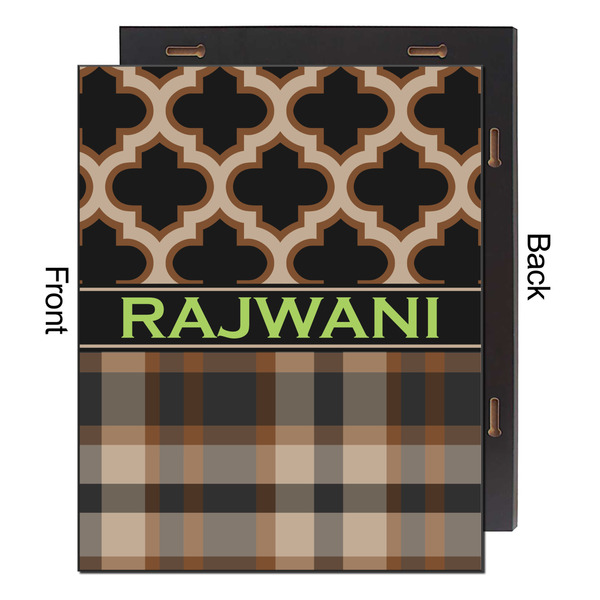 Moroccan & Plaid 16x20 Wood Print - Front & Back View