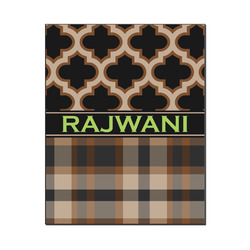 Moroccan & Plaid Wood Print - 16x20 (Personalized)