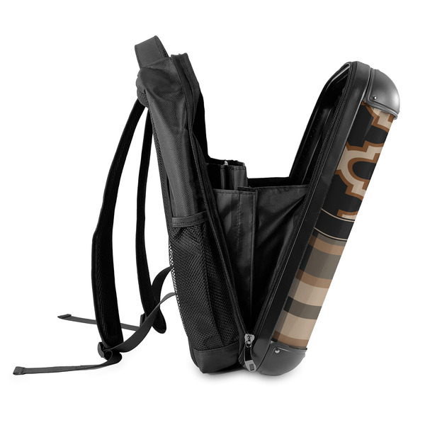Moroccan & Plaid 18" Hard Shell Backpacks - SIDE OPEN