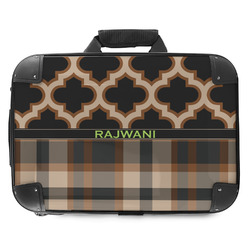 Moroccan & Plaid Hard Shell Briefcase - 18" (Personalized)