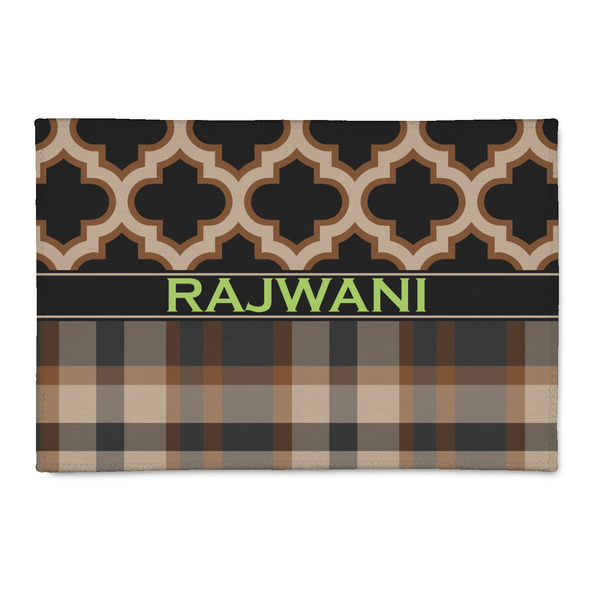 Custom Moroccan & Plaid Patio Rug (Personalized)