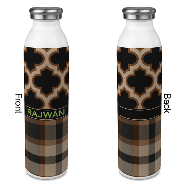 Moroccan & Plaid 20oz Water Bottles - Full Print - Approval