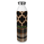 Moroccan & Plaid 20oz Stainless Steel Water Bottle - Full Print (Personalized)