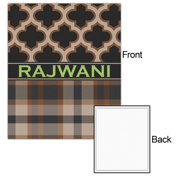 Moroccan & Plaid 20x24 - Matte Poster - Front & Back