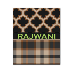 Moroccan & Plaid Wood Print - 20x24 (Personalized)