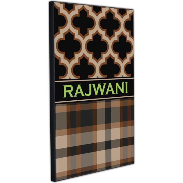 Moroccan & Plaid 20x30 Wood Print - Angle View