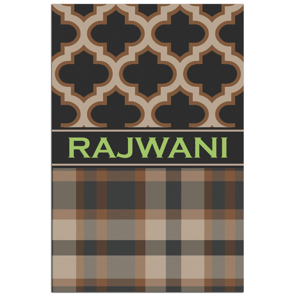 Custom Moroccan & Plaid Poster - Matte - 24x36 (Personalized)