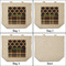 Moroccan & Plaid 3 Reusable Cotton Grocery Bags - Front & Back View