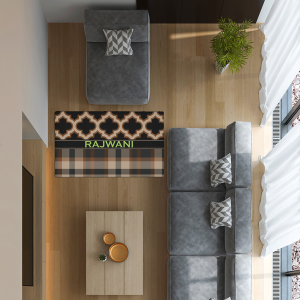 Moroccan & Plaid 3'x5' Indoor Area Rugs - IN CONTEXT