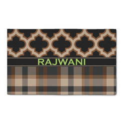 Moroccan & Plaid 3' x 5' Patio Rug (Personalized)