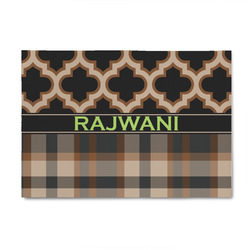 Moroccan & Plaid 4' x 6' Patio Rug (Personalized)