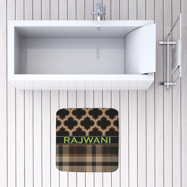 Moroccan & Plaid 48x48 Foam Memory Mat - LIFESTYLE