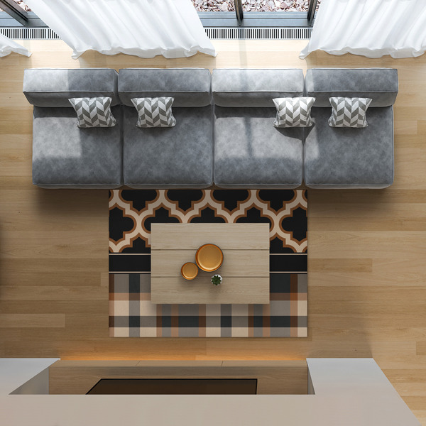 Moroccan & Plaid 5'x7' Indoor Area Rugs - IN CONTEXT