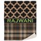 Moroccan & Plaid Sherpa Throw Blanket (Personalized)