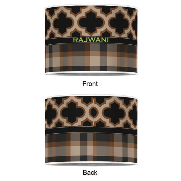 Moroccan & Plaid 8" Drum Lampshade - APPROVAL (Poly Film)