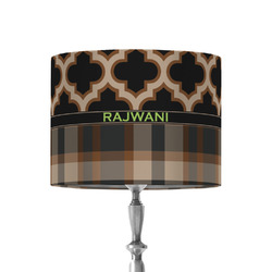 Moroccan & Plaid 8" Drum Lamp Shade - Fabric (Personalized)