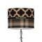 Moroccan & Plaid 8" Drum Lampshade - ON STAND (Poly Film)
